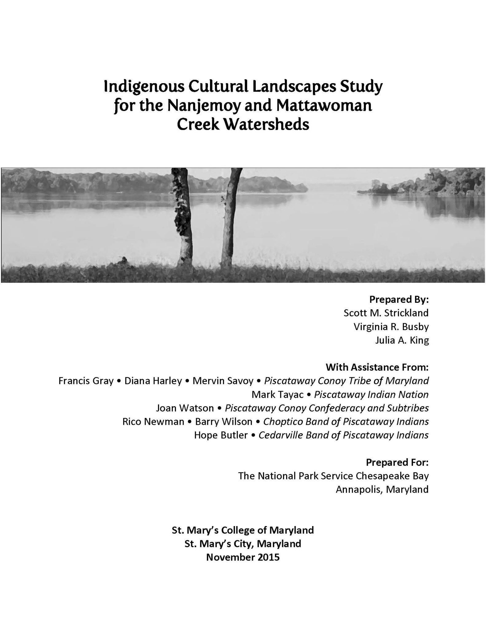 Indigenous Cultural Landscapes Chesapeake Conservancy